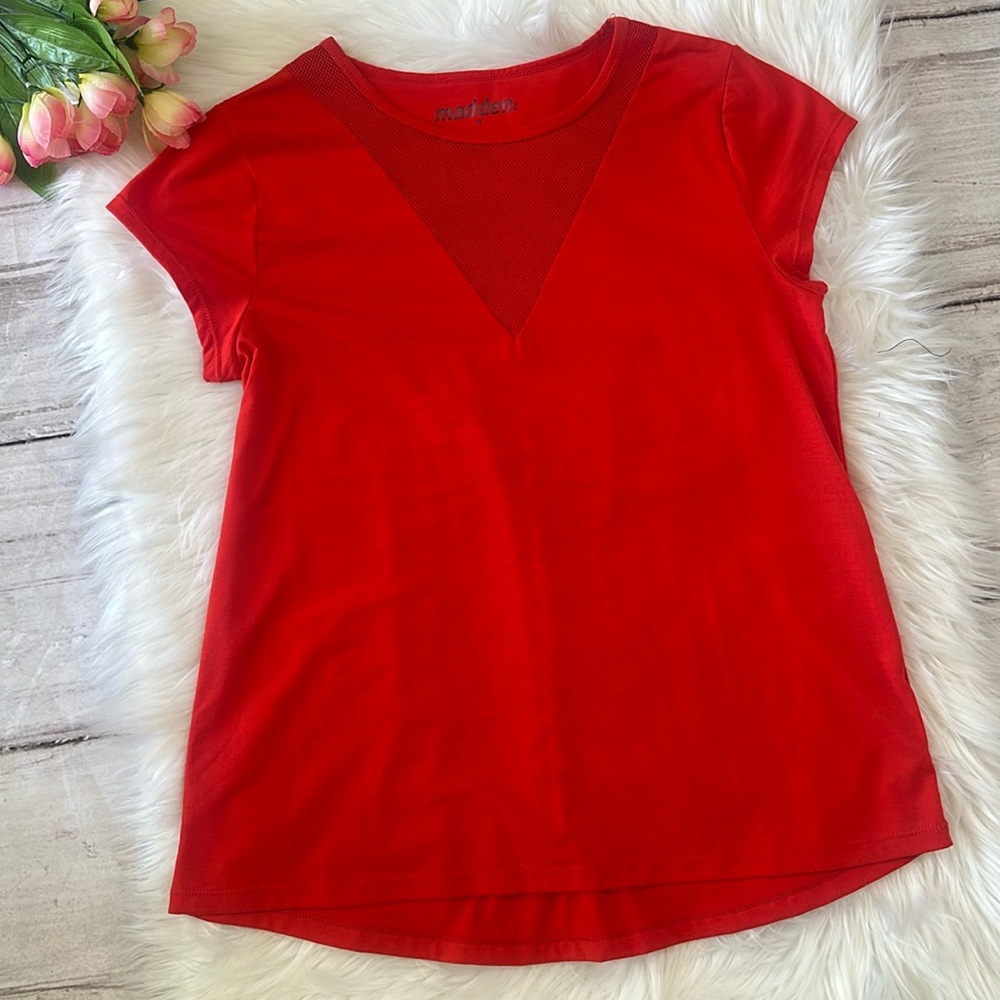 Madden Netted Crew Neck Tees Size Medium
